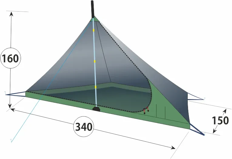 Комплект ЛОТОС 5 Мансарда М + Внутренняя палатка + Пол влагозащитный + Стойки - фото 8 - id-p196788994
