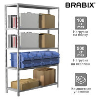 Стеллаж металлический Brabix MS KD-200/60-5 (S240BR246502)