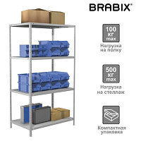 Стеллаж металлический Brabix MS KD-185/60-4 (S240BR146402)