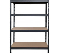 Металлический стеллаж AR SHELVING Rivet Stabil L 180x120x45 см, цвет серый, 4 полки ХДФ TR18S402KHGDD8TCI0