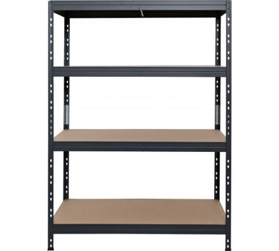 Металлический стеллаж AR SHELVING Rivet Stabil L 180x120x45 см, цвет серый, 4 полки ХДФ TR18S402KHGDD8TCI0 - фото 1 - id-p226126653