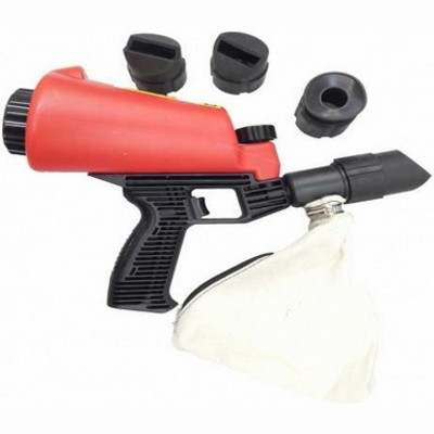Пескоструйный пистолет со встроенной емкостью для песка 1л и резиновыми насадками (4шт) Forsage HSB-I