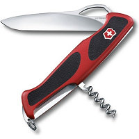 Нож перочинный Victorinox RangerGrip 63 (0.9523.MC) 130мм 5функций красный/черный карт.коробка
