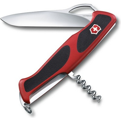 Нож перочинный Victorinox RangerGrip 63 (0.9523.MC) 130мм 5функций красный/черный карт.коробка - фото 1 - id-p226128864