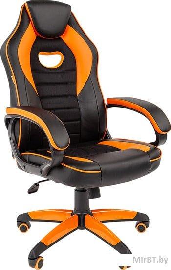 Офисное кресло Chairman game 16 Россия экопремиум черный/оранжевый, Ро