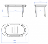 Обеденный стол раздвижной КРОНОС (Серый) Мебель-Класс, фото 2