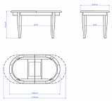 Обеденный стол раздвижной КРОНОС (Р-43) Мебель-Класс, фото 2
