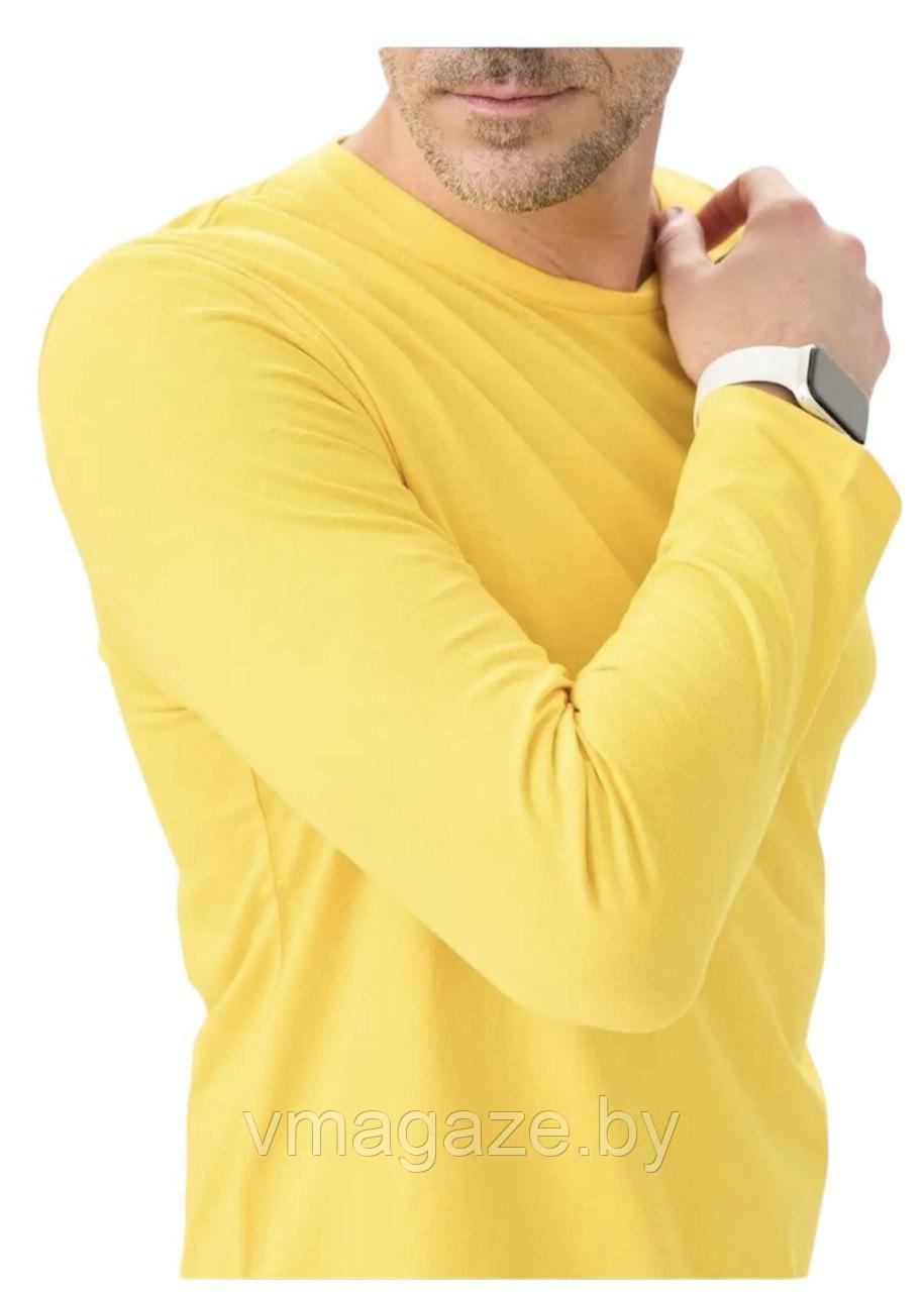 Футболка лонгслив с длинным рукавом 100% хлопок (цвет желтый) - фото 4 - id-p226131993
