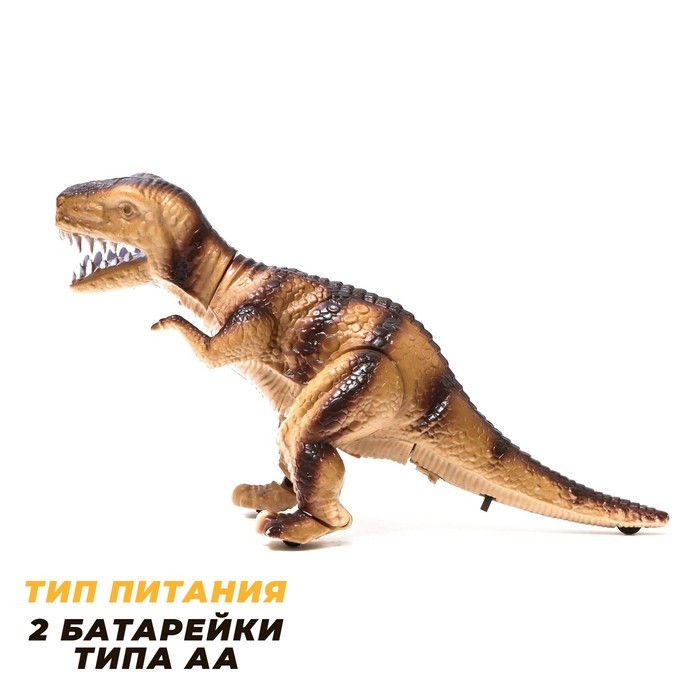 Динозавр «Рекс» работает от батареек, световые и звуковые эффекты, цвета МИКС - фото 4 - id-p226132975