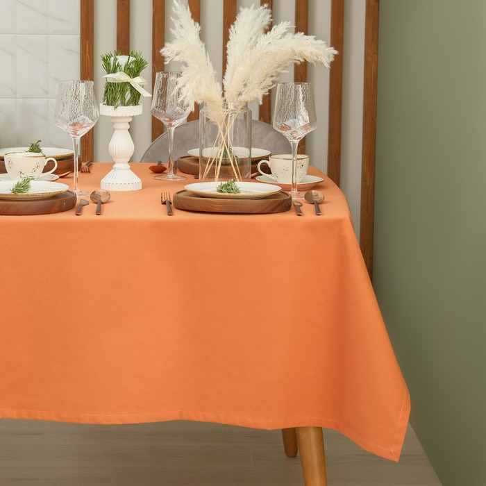Скатерть Этель Kitchen 150х250 см, цвет оранжевый, 100% хлопок, саржа 220 г/м2 - фото 1 - id-p226133101