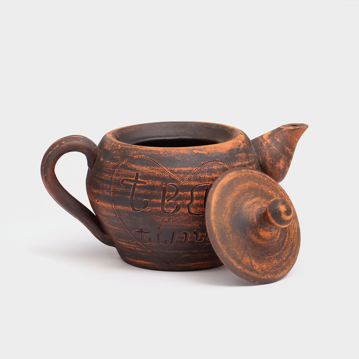 Чайник для заварки "Tea Time", гончарный, красная глина, 0.6 л - фото 3 - id-p226133184