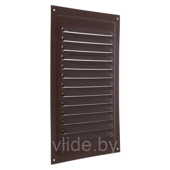 Решетка вентиляционная ZEIN Люкс РМ2030КР, 200 х 300 мм, с сеткой, металлическая, коричневая - фото 5 - id-p205049593
