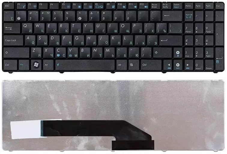 Клавиатура для ноутбука Asus K50, K60, K70, черная - фото 1 - id-p226133287