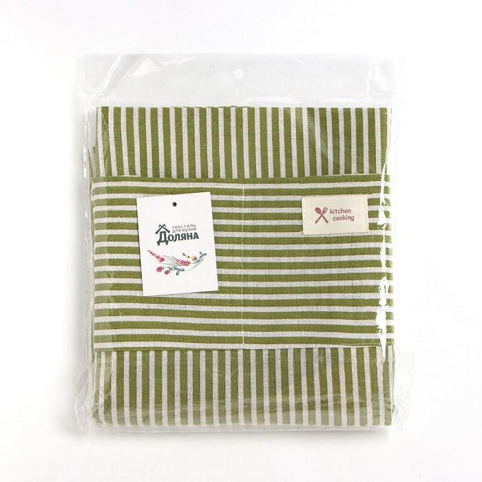 Кухонный фартук с карманом «Приятного аппетита» цвет зеленый - фото 4 - id-p226133725
