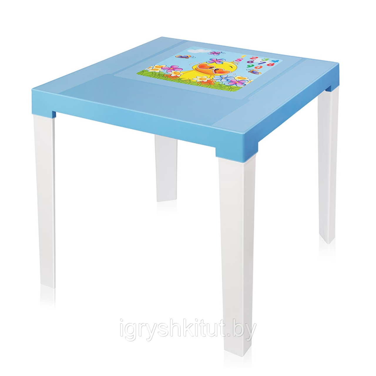 Стол пластиковый детский Аладдин 51х46.5 см, голубой