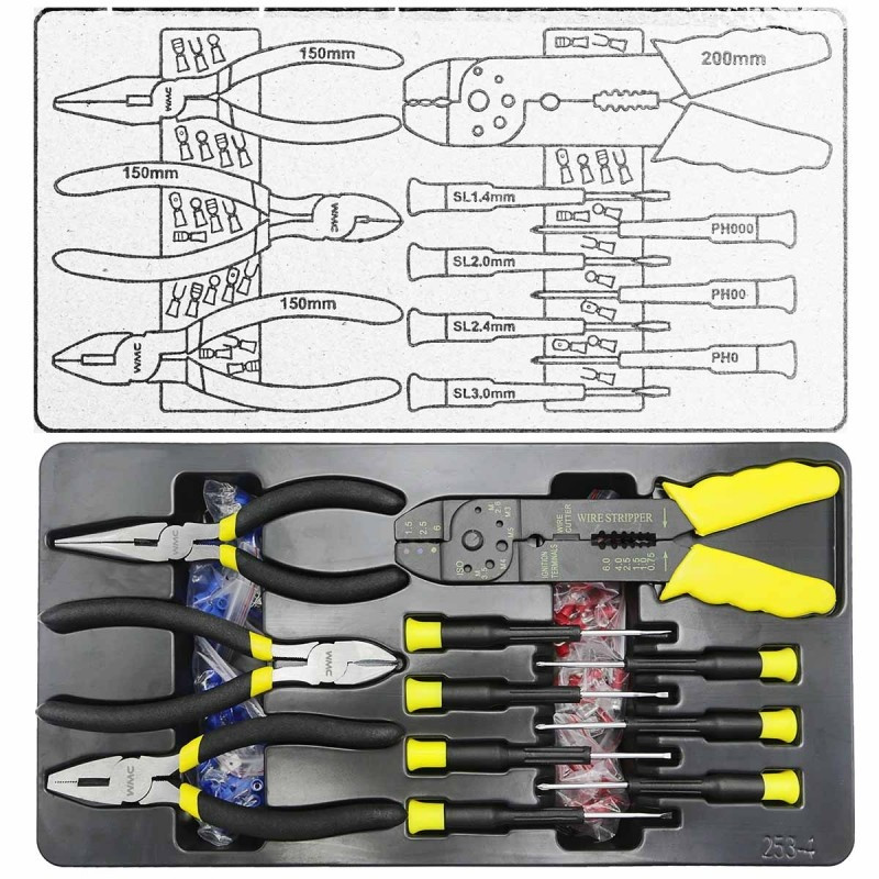 Набор инструментов 253пр. WMC TOOLS WMC254 - фото 5 - id-p226144540