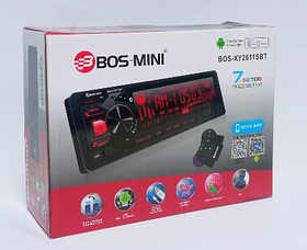 Автомагнитола 1 din BOS-MINI BOS-XY2611SBT с пультом на руль