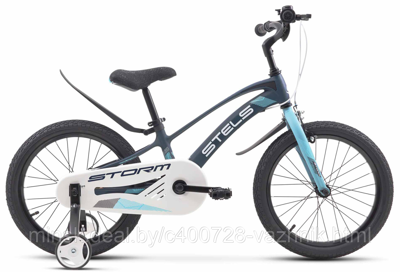 Детский велосипед Stels Storm KR 18" Z010 (2024) (темно-синий/зеленый) - фото 1 - id-p226149090