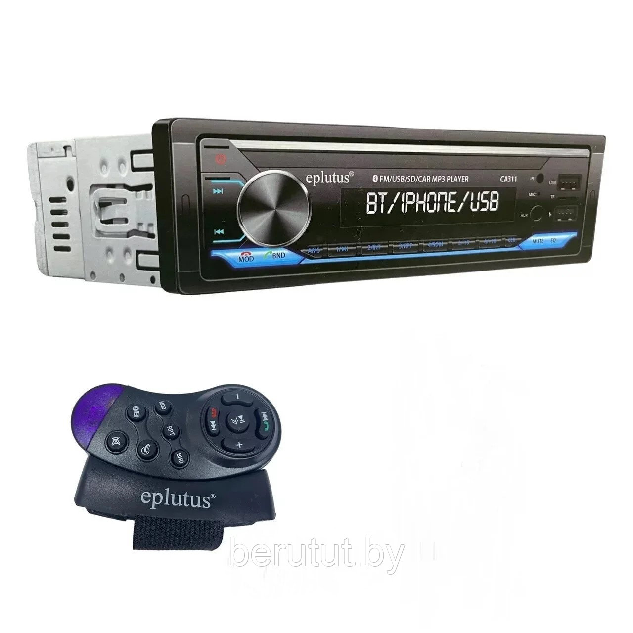 Магнитола в машину 1 din Bluetooth с пультом на руль Eplutus СА311 - фото 5 - id-p226150159