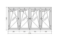Готовое окно ПВХ на Балкон 2700х1400