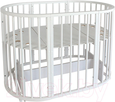 Детская кровать-трансформер INDIGO Simple 7 в 1 поперечный маятник (белый) - фото 1 - id-p225914823