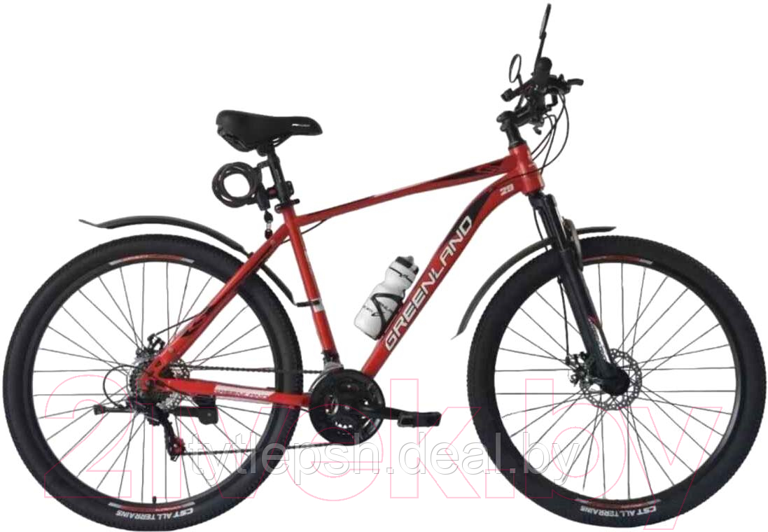 Велосипед GREENLAND SCORPION 29 (2024) (красный/белый) - фото 2 - id-p226151861