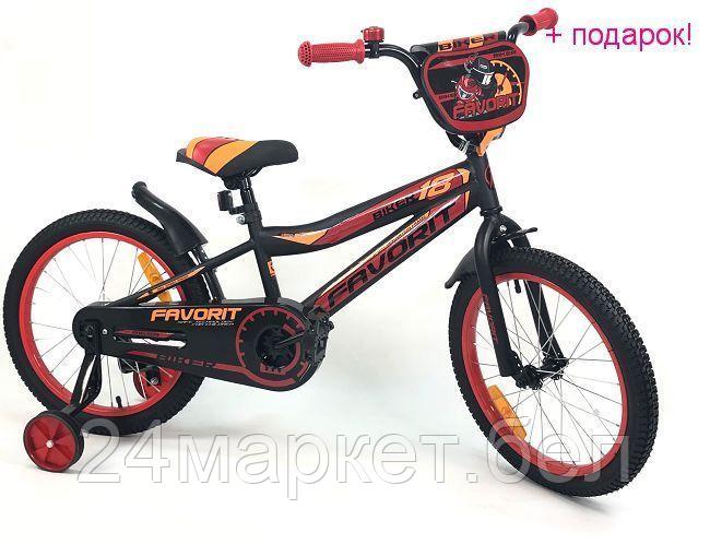Детский велосипед Favorit Biker 16 (черный/красный, 2019) - фото 1 - id-p226152369