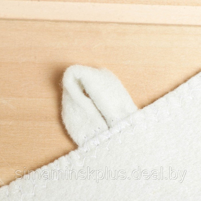 Набор для бани и сауны 5в1(сумка,шапка,варежка,коврик,мочалка),"Только лучших мам",белый - фото 5 - id-p226153018