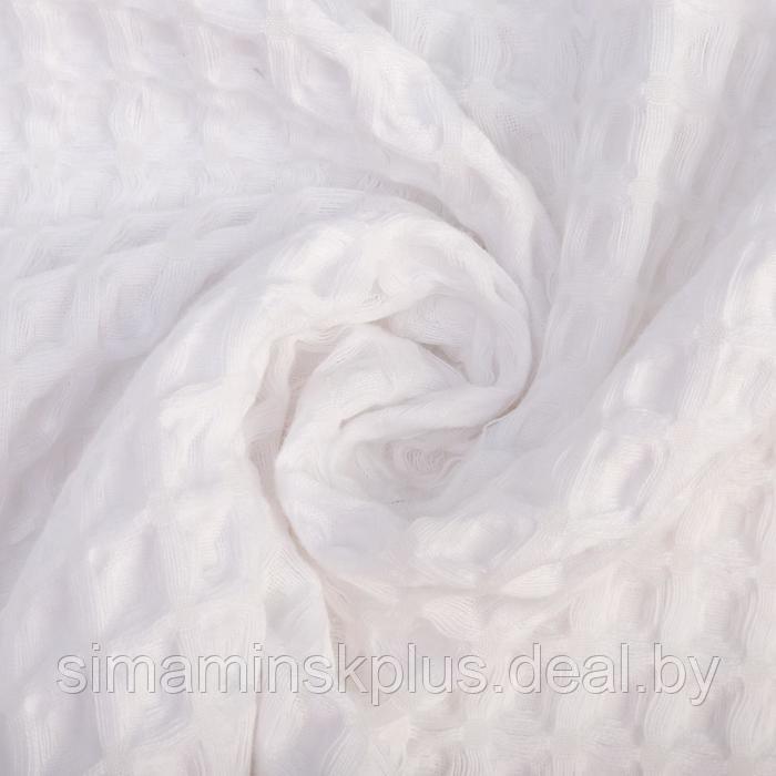 Халат вафельный женский удлинённый Этель "Boho" размер 54-56, цвет белый, 100% хлопок, 290 г/м2 - фото 5 - id-p226153025