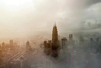 Картина на стекле Stamprint Город в тумане ST038