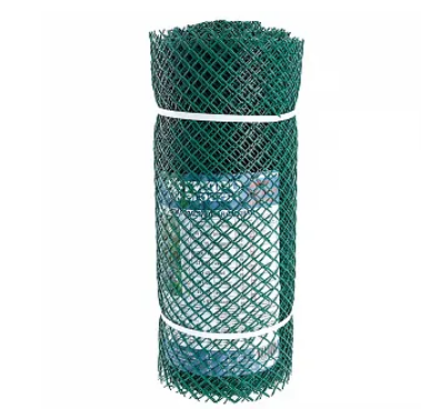 Садовая пластиковая сетка для забора ограждения клумбы птичников 15х15 зеленая 0,5х20 решетка рабица