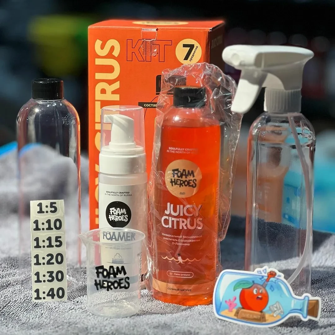 Juicy Citrus Kit - Универсальный органический очиститель c аксессуарами в наборе | Foam Heroes | - фото 9 - id-p225352039