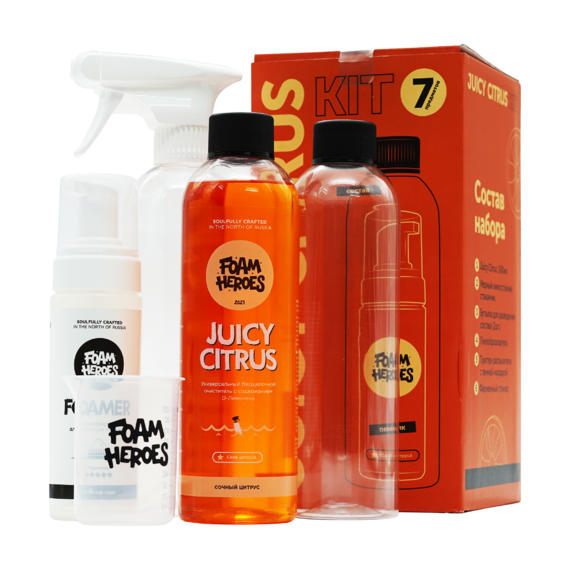 Juicy Citrus Kit - Универсальный органический очиститель c аксессуарами в наборе | Foam Heroes | - фото 10 - id-p225352039