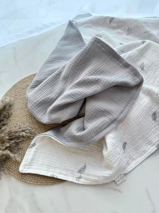 Плед муслиновый мягкий одеяло покрывало для новорожденных малыша Двусторонний пледик из муслина - фото 4 - id-p225926447
