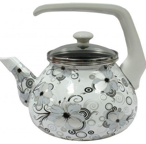 Эмалированный чайник для газовой и индукционной плиты без свистка 2 литра INTEROS 1279 - фото 1 - id-p225926722