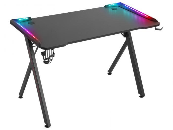 Компьютерный игровой стол геймерский с подсветкой Defender для ноутбука компьютера геймера ПК - фото 1 - id-p225960691