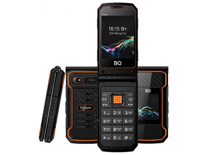 Раскладушка телефон кнопочный BQ 2822 Dragon черный мобильный сотовый - фото 1 - id-p225961080