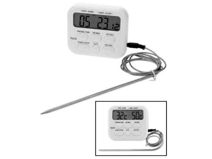 Термометр кухонный цифровой со щупом Kromatech TA-278 38149b052 термощуп для мяса - фото 1 - id-p226076504