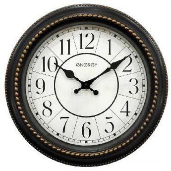Настенные круглые часы стрелки кварцевые ENERGY ЕС-118 интерьерные оригинальные для спальни дома