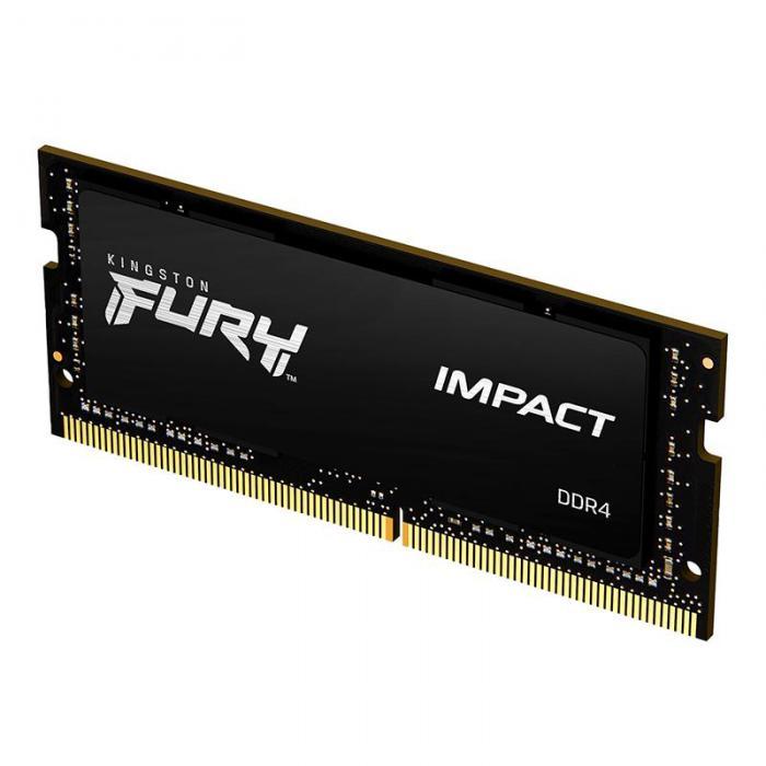 Модуль памяти Kingston Fury Impact DDR4 SO-DOMM 2666MHz PC-21300 CL15 - 16Gb KF426S15IB1/16 - фото 1 - id-p225926290