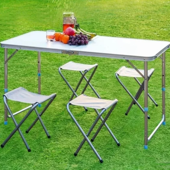 Складной туристический стол для дачи и пикника Folding Table (4 стула в комплекте) - фото 7 - id-p226155564