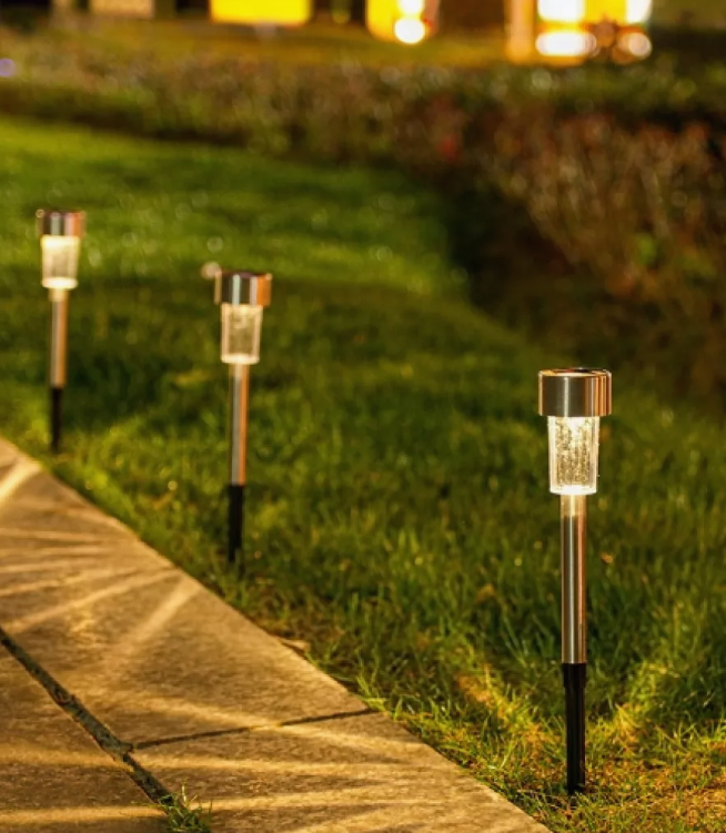 Набор садовых фонарей на солнечной батарее Solar Lawn Lamp 10 штук - фото 3 - id-p226155702