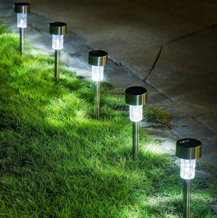 Набор садовых фонарей на солнечной батарее Solar Lawn Lamp 10 штук - фото 1 - id-p226155707