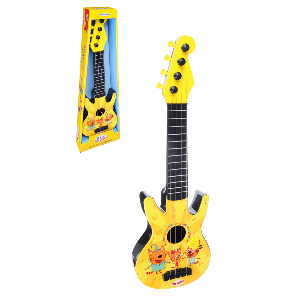 Игрушка музыкальная гитара ИГРОЛЕНД "Три кота", 43 х 14,5х3,7 см - фото 1 - id-p226157643