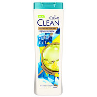 Шампунь и бальзам-ополаскиватель Clean by Clear "Увлажнение и детокс", 365 мл