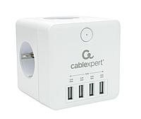 Сетевой фильтр Cablexpert CUBE-4-U4-W