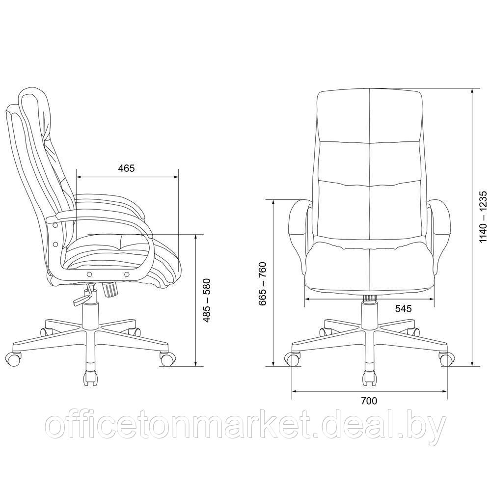 Кресло для руководителя Бюрократ CH-824 песочный Light-21, ткань, пластик - фото 6 - id-p223922628