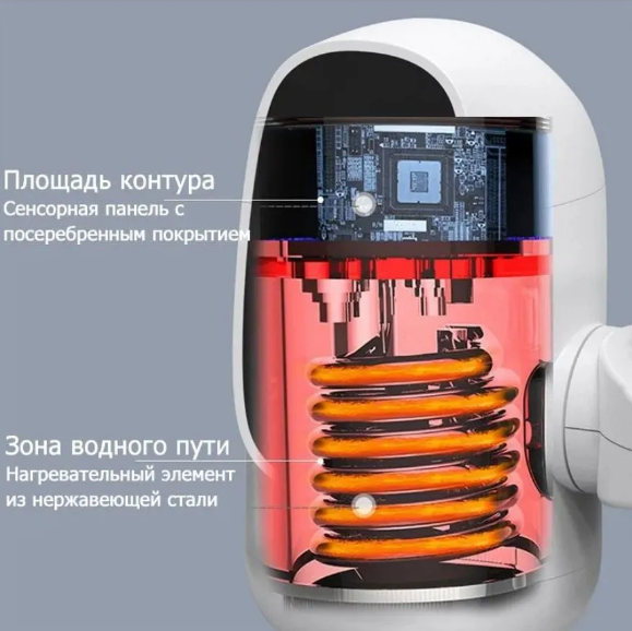 Проточный водонагреватель с установкой на кран с отображением температуры нагрева воды ZSW-D03 - фото 7 - id-p208440482