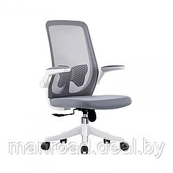Кресло SitUp AMELIA PL White (сетка Gray/ткань Gray) без подголовника