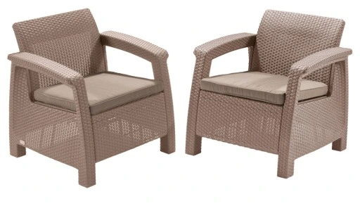 Набор уличной мебели Corfu Set (диван двухместный, два кресла ,столик), капучино - фото 5 - id-p99690964